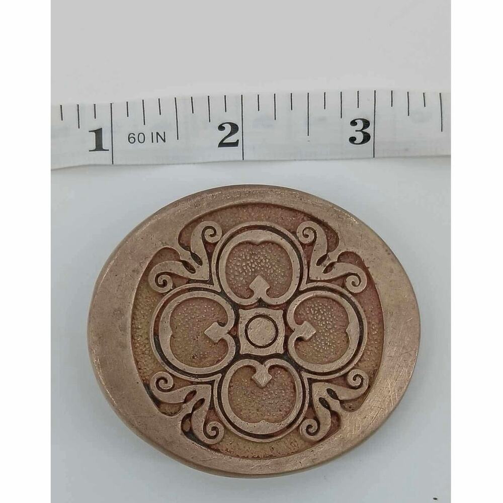 Vintage 1978 brass belt buckle Baldric design